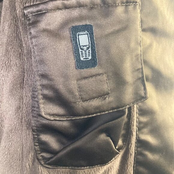 Womens St Johns Bay Down Puffer Parka Jacket Faux Fur Lined‎ Brown M - Picture 9 of 10